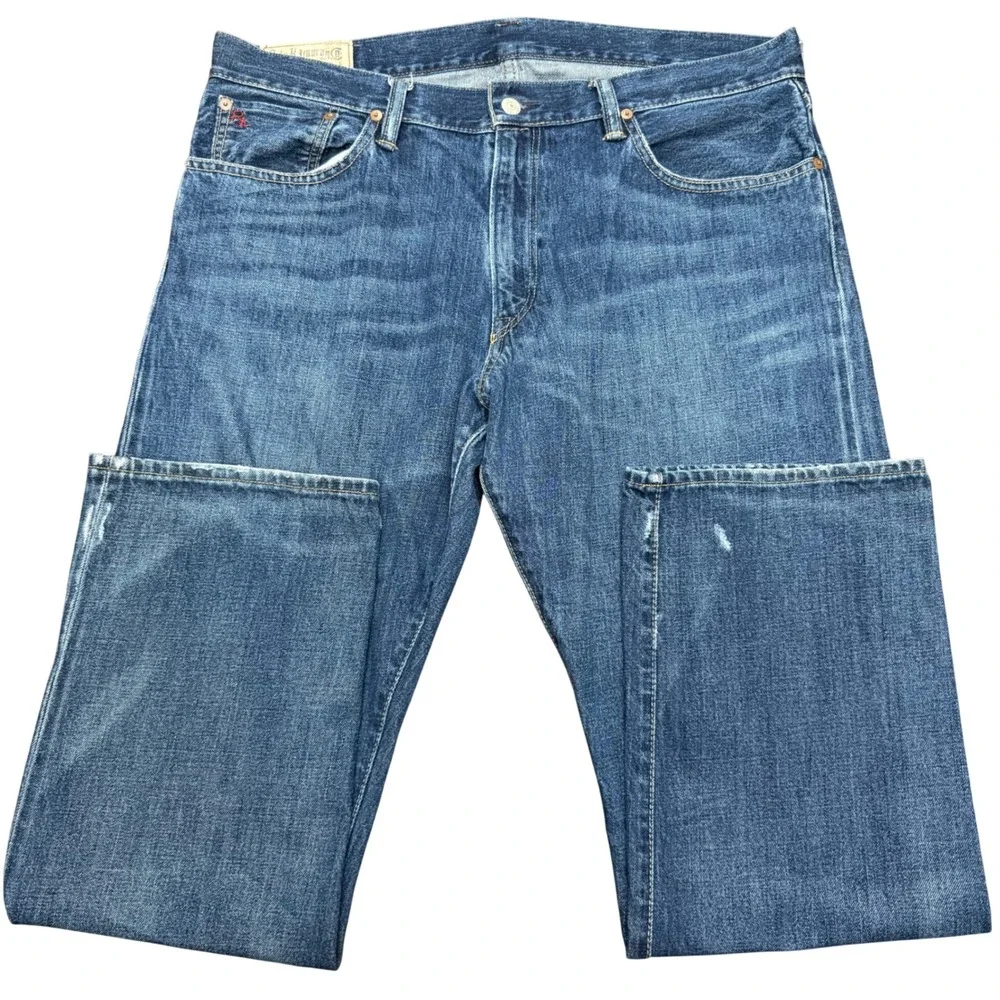 Polo Ralph Lauren Jeans Mens 36x30 Blue Medium Wash Straight Leg 100% Cotton